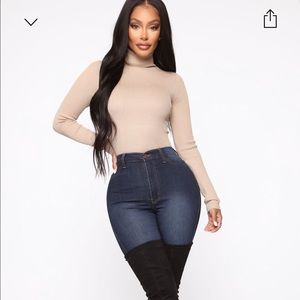 Fashion Nova “Tara turtle neck sweater” Khaki